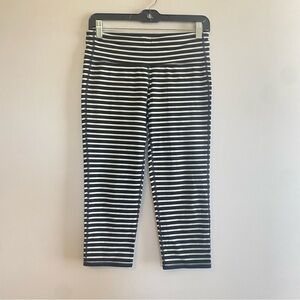 Athleta Black and White Striped Leggings‎